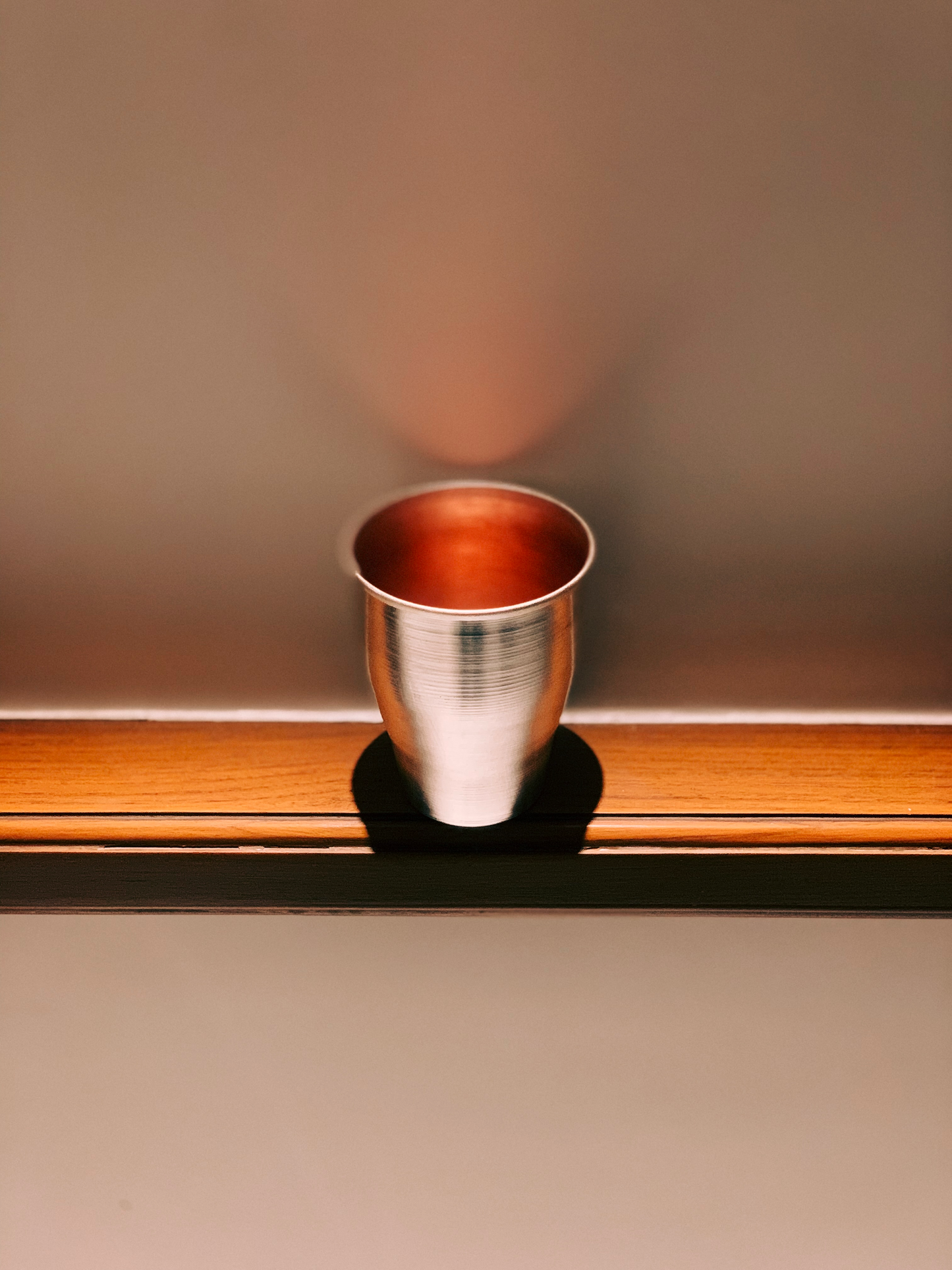 Ceremonial Copper Glass with Outer Silver Gilding - The Veil of Night