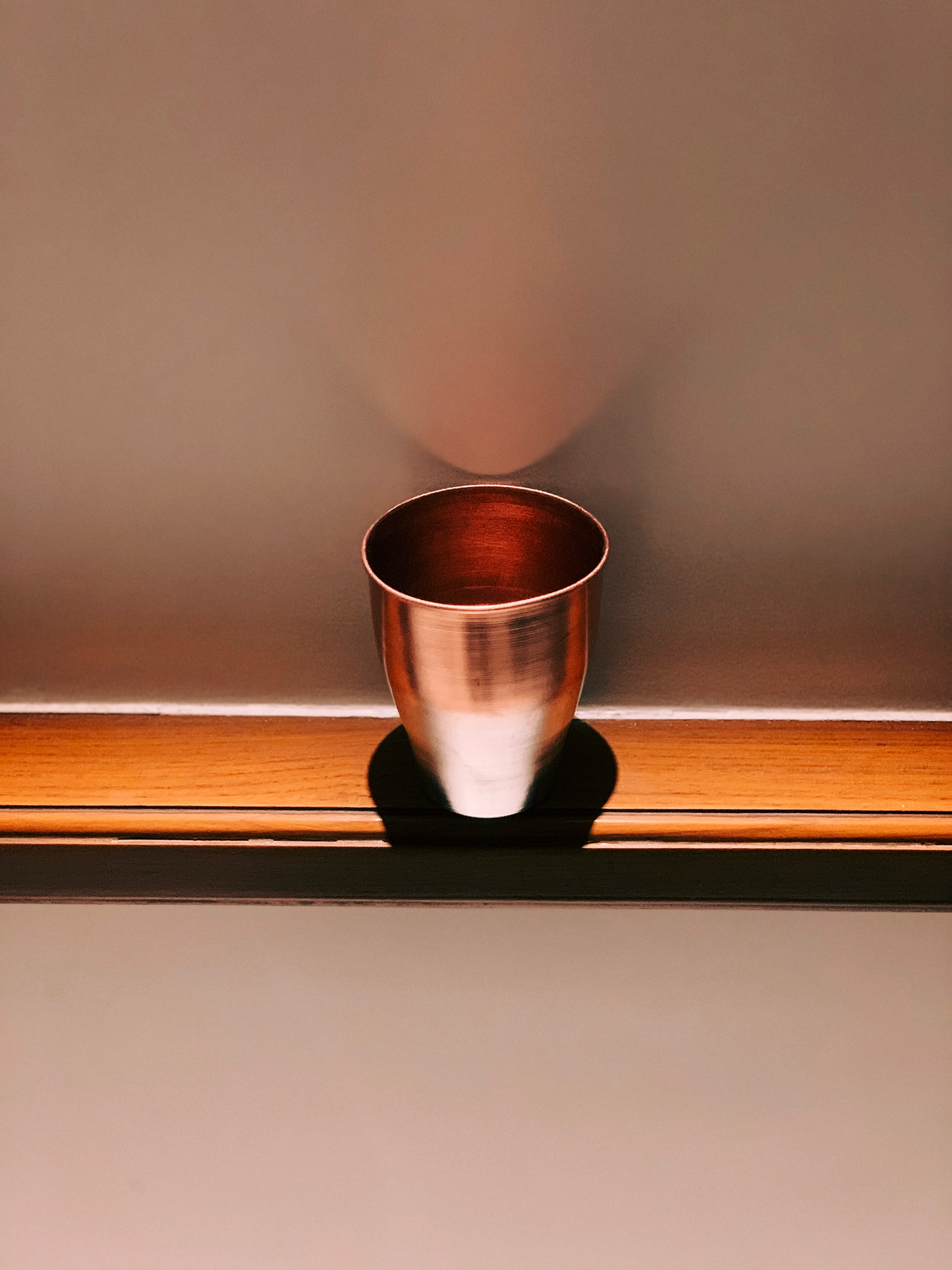 Ceremonial Copper Glass with Gradient Silver Gilding at the Bottom - The First Light