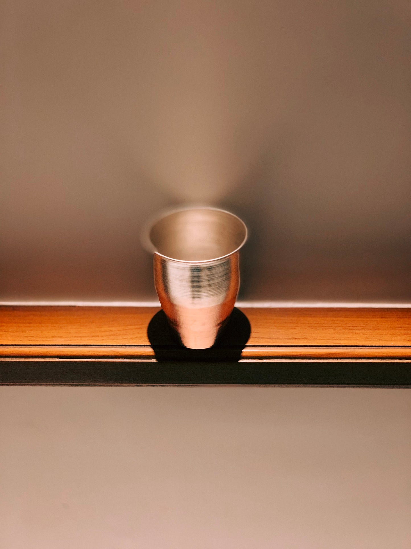 Ceremonial Glass with Gradient Silver Gilding at the Top - The Setting Sun